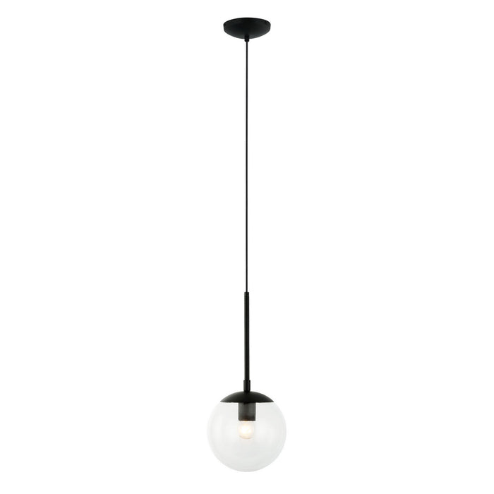 Varaluz 373M01BL One Light Mini Pendant, Black