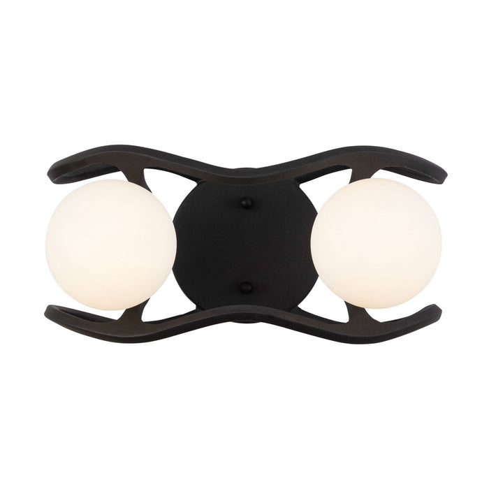 Varaluz 374B02CBFG LED Bath, Carbon/French Gold