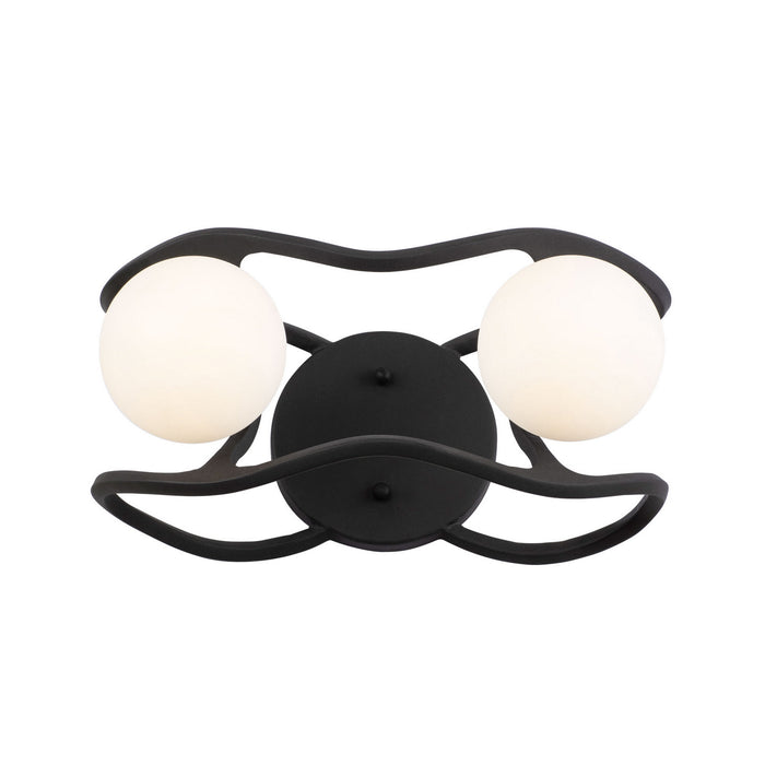 Varaluz 374B02CBFG LED Bath, Carbon/French Gold