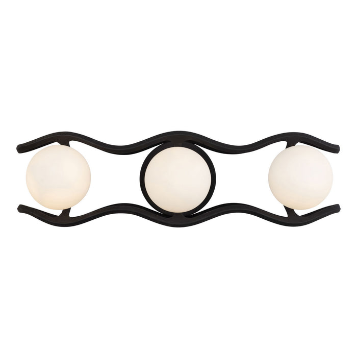 Varaluz 374B03CBFG LED Bath, Carbon/French Gold