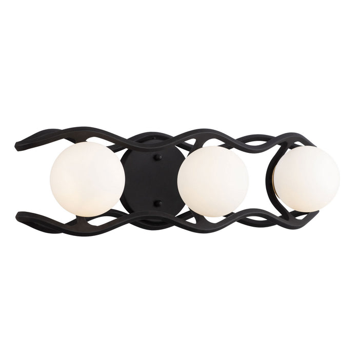 Varaluz 374B03CBFG LED Bath, Carbon/French Gold