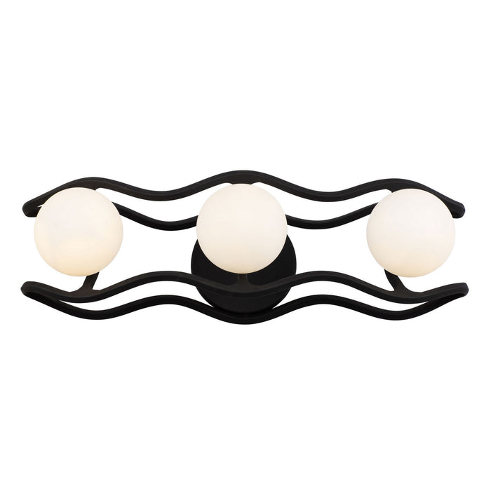 Varaluz 374B03CBFG LED Bath, Carbon/French Gold