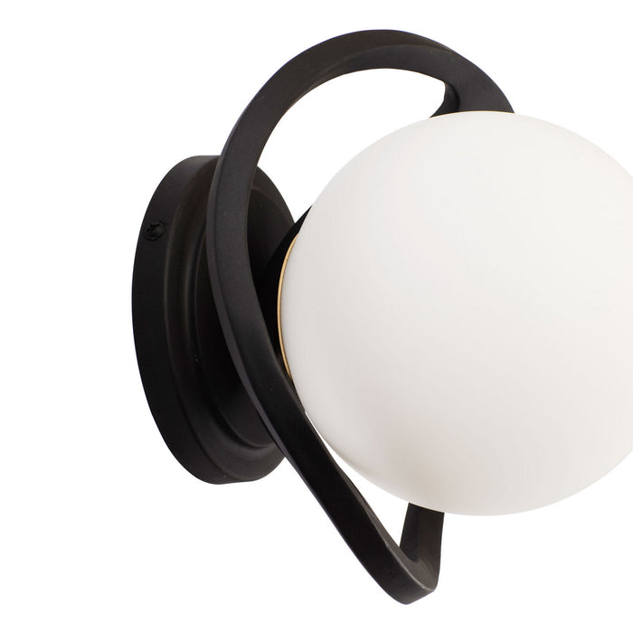 Varaluz 374W01CBFG One Light Wall Sconce, Carbon/French Gold