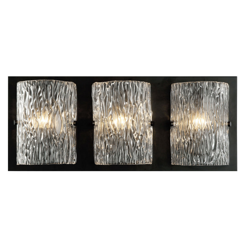 Varaluz 376B03BL Three Light Bath, Black