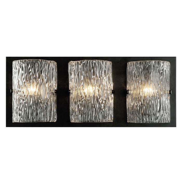 Varaluz 376B03BL Three Light Bath, Black
