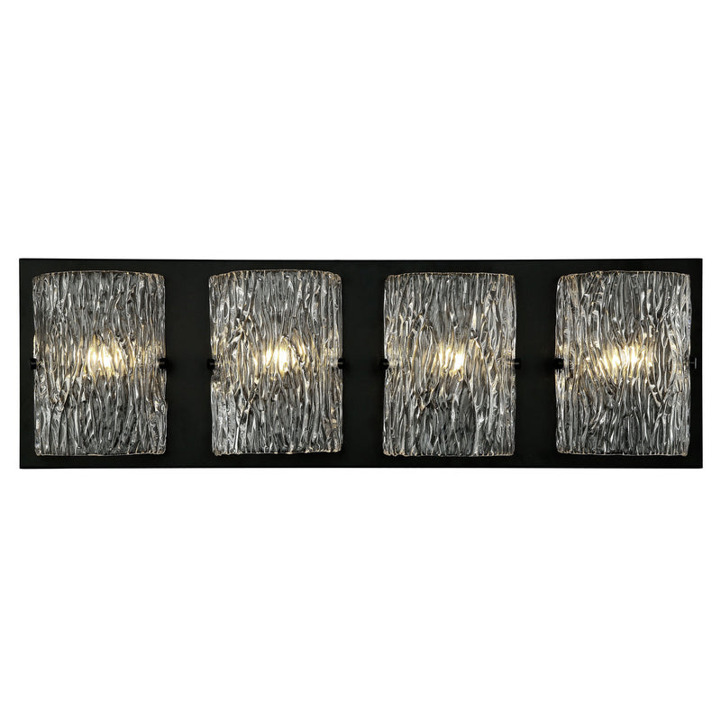 Varaluz 376B04BL Four Light Bath, Black