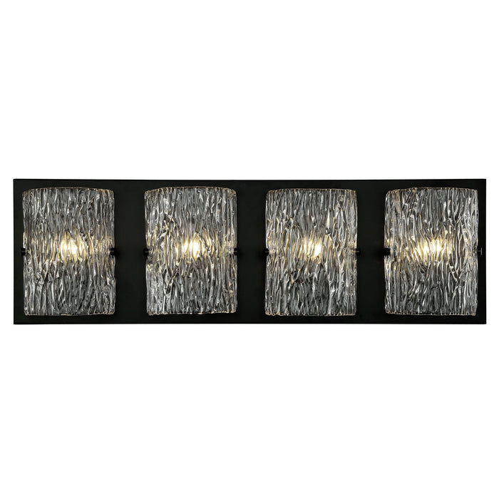 Varaluz 376B04BL Four Light Bath, Black
