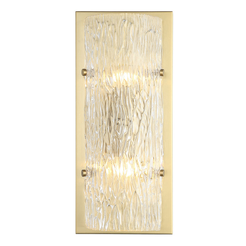 Varaluz 376W02SB Two Light Wall Sconce, Satin Brass