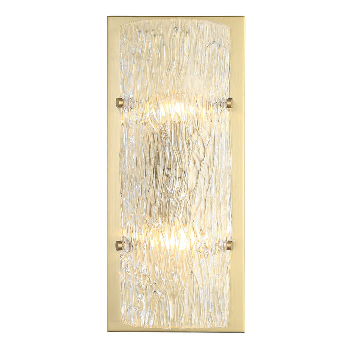Varaluz 376W02SB Two Light Wall Sconce, Satin Brass