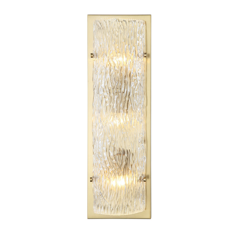 Varaluz 376W03SB Three Light Wall Sconce, Satin Brass