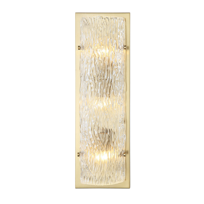 Varaluz 376W03SB Three Light Wall Sconce, Satin Brass