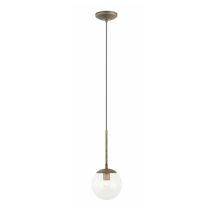 Varaluz 612740 One Light Mini Pendant, Antique Brass