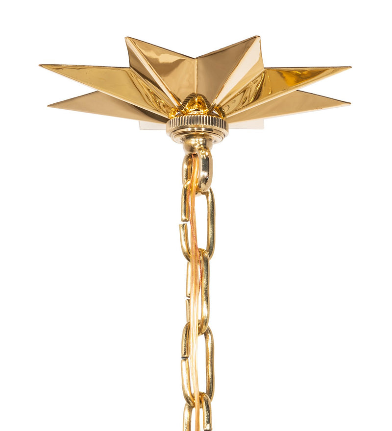 Meyda Tiffany 253960 Six Light Pendant, Polished Brass