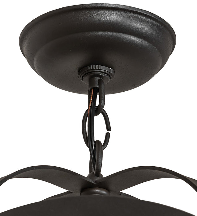 Meyda Tiffany 256645 Four Light Pendant, Wrought Iron