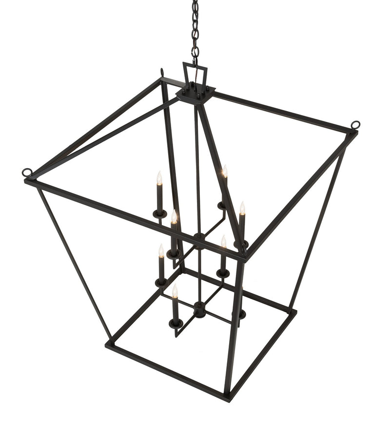 Meyda Tiffany 256752 Eight Light Pendant, Flat Black
