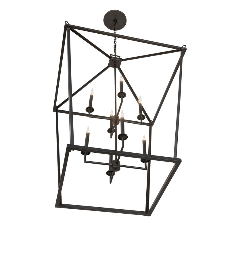 Meyda Tiffany 256752 Eight Light Pendant, Flat Black