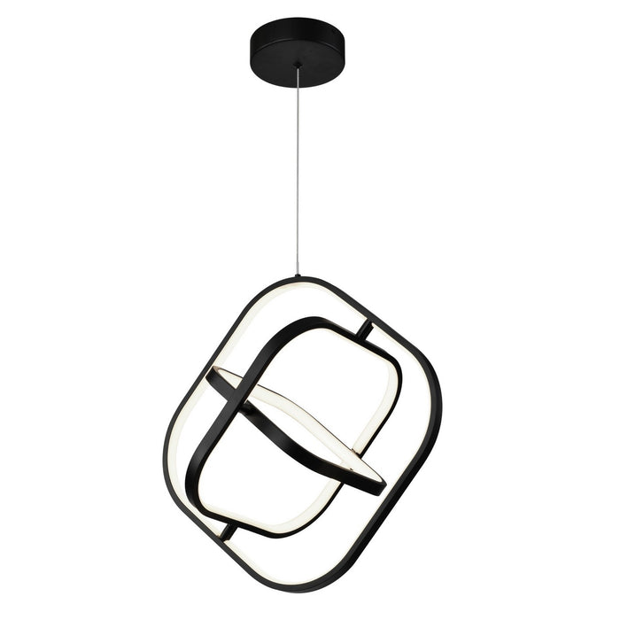 Artcraft AC6690BK LED Pendant, Semi Gloss Black