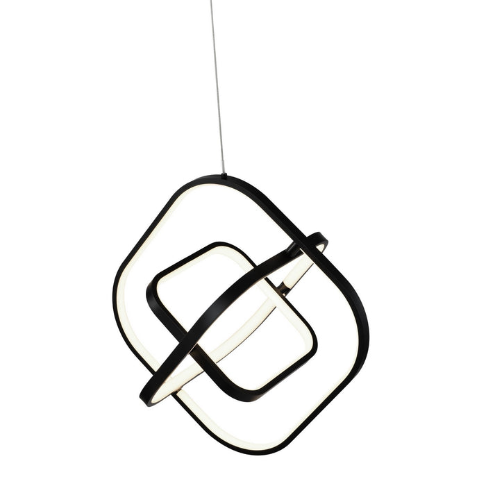 Artcraft AC6690BK LED Pendant, Semi Gloss Black