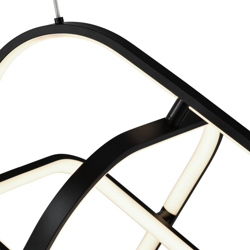 Artcraft AC6690BK LED Pendant, Semi Gloss Black