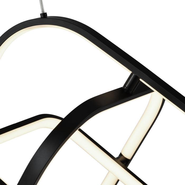 Artcraft AC6690BK LED Pendant, Semi Gloss Black