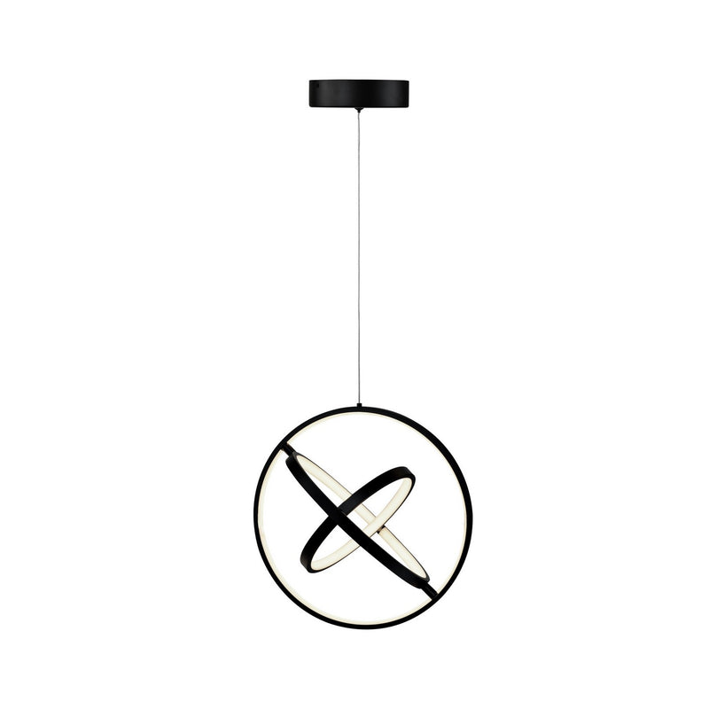Artcraft AC6691BK LED Pendant, Semi Gloss Black