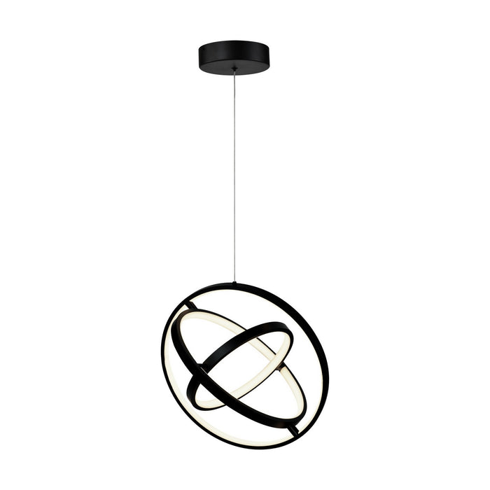 Artcraft AC6691BK LED Pendant, Semi Gloss Black