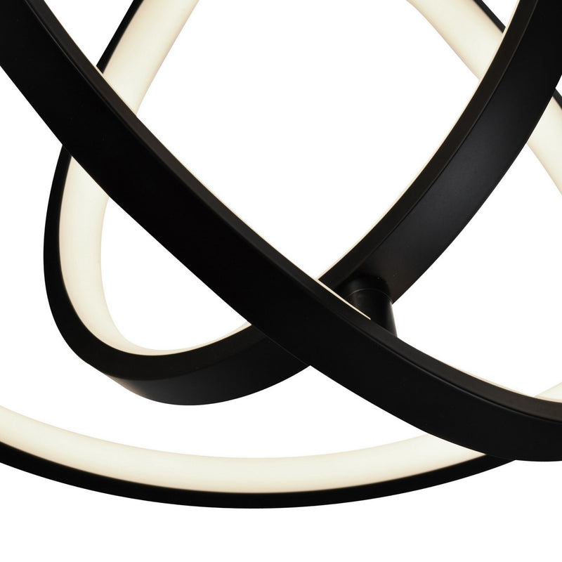Artcraft AC6691BK LED Pendant, Semi Gloss Black