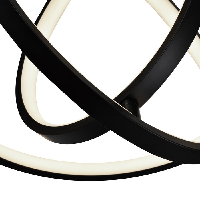 Artcraft AC6691BK LED Pendant, Semi Gloss Black