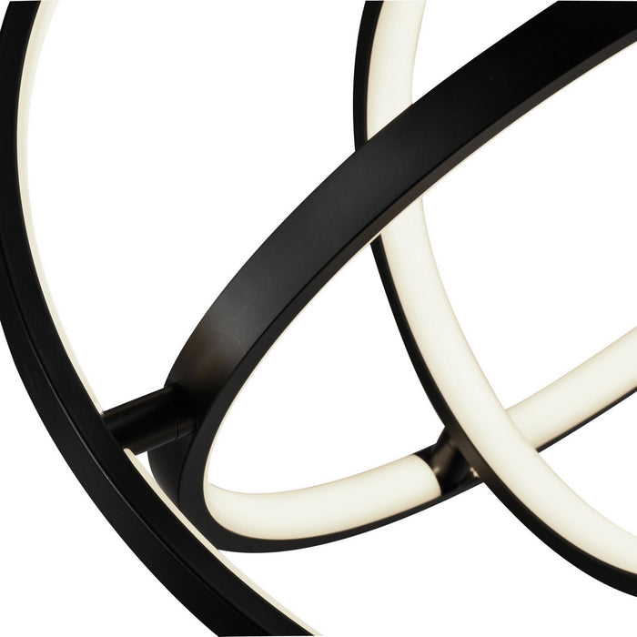 Artcraft AC6691BK LED Pendant, Semi Gloss Black