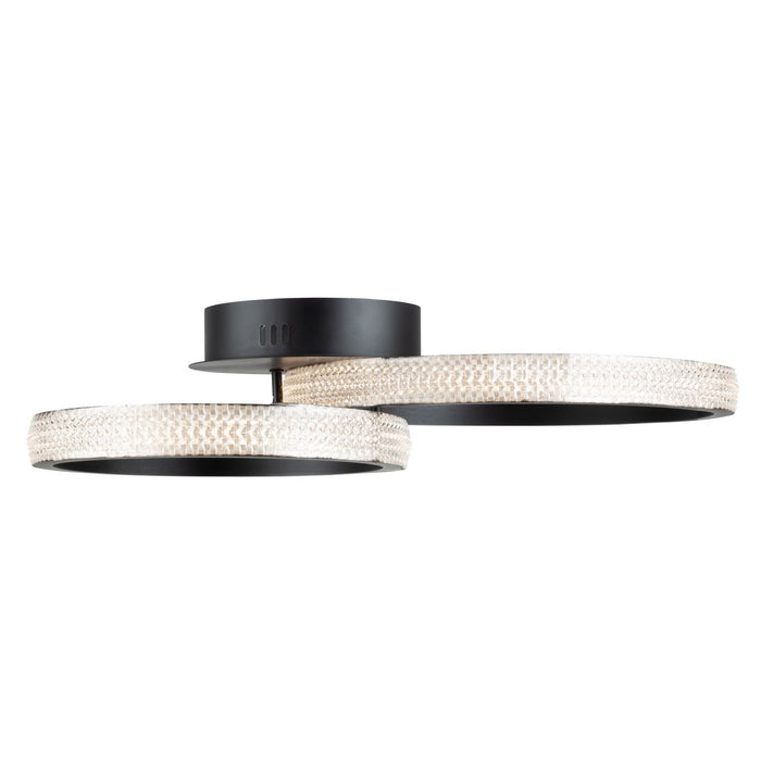 Artcraft AC6714BK LED Flush Mount, Matte Black