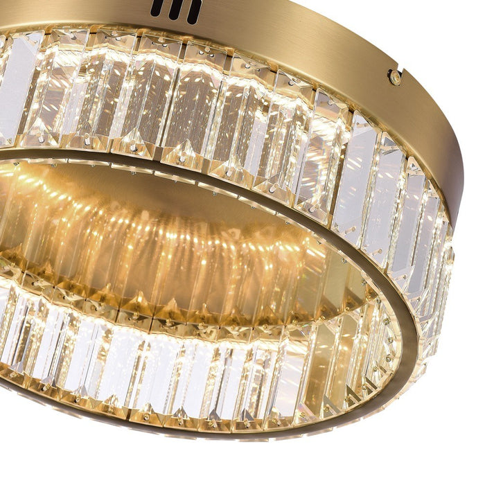 Artcraft AC6724BB LED Flush Mount, Brushed Brass