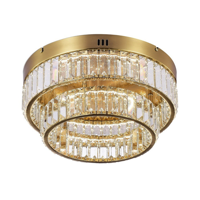Artcraft AC6725BB LED Flush Mount, Brushed Brass