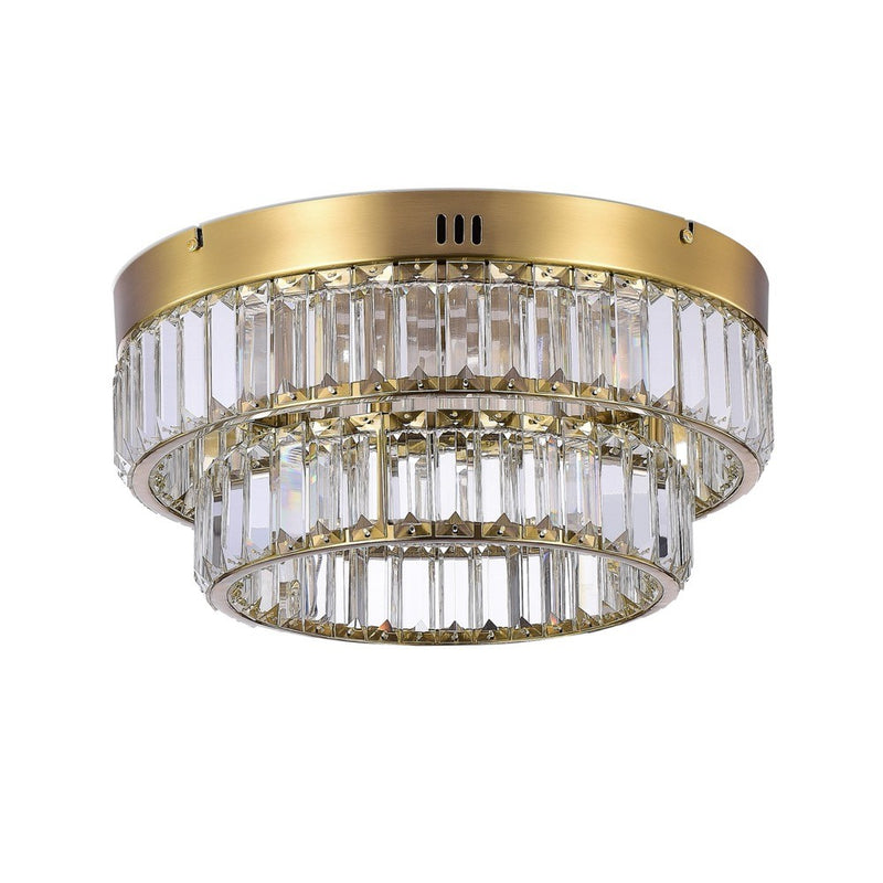 Artcraft AC6725BB LED Flush Mount, Brushed Brass