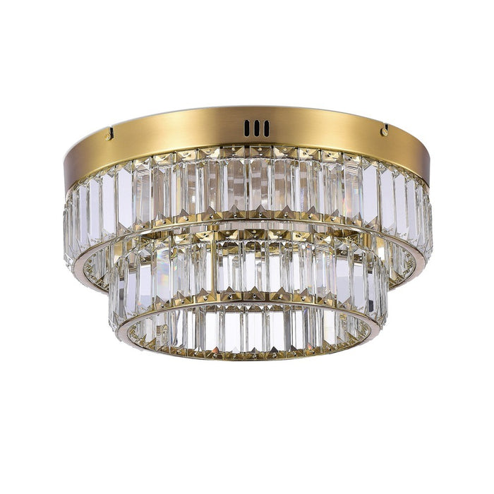Artcraft AC6725BB LED Flush Mount, Brushed Brass