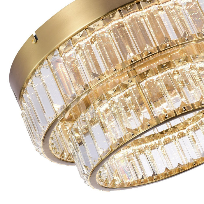 Artcraft AC6725BB LED Flush Mount, Brushed Brass