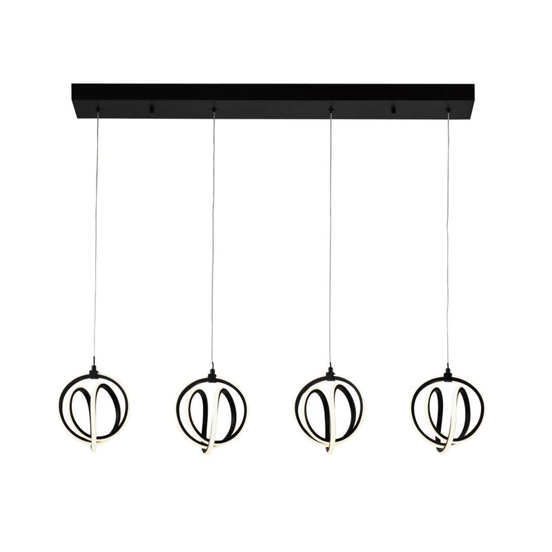 Artcraft AC6734BK LED Chandelier, Black