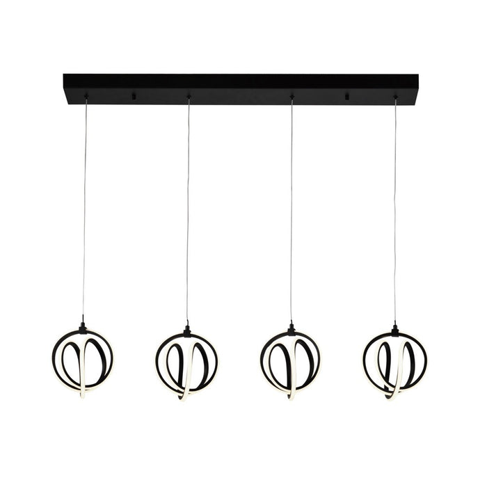 Artcraft AC6734BK LED Chandelier, Black