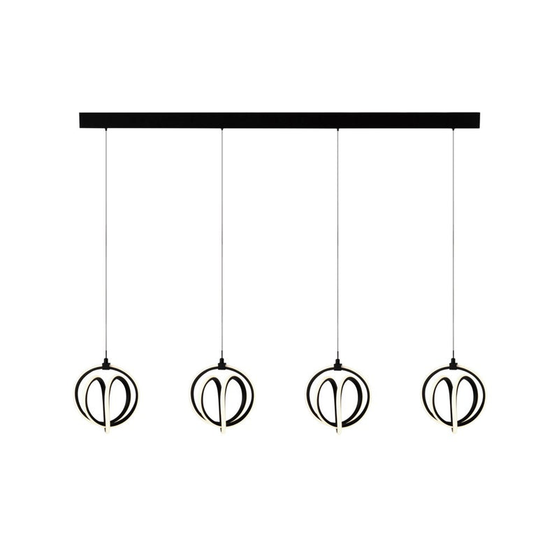 Artcraft AC6734BK LED Chandelier, Black