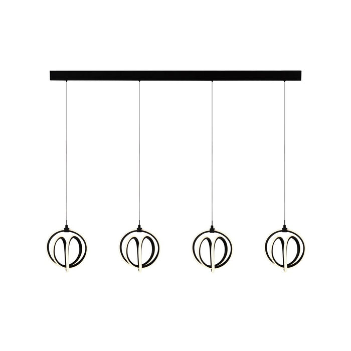 Artcraft AC6734BK LED Chandelier, Black