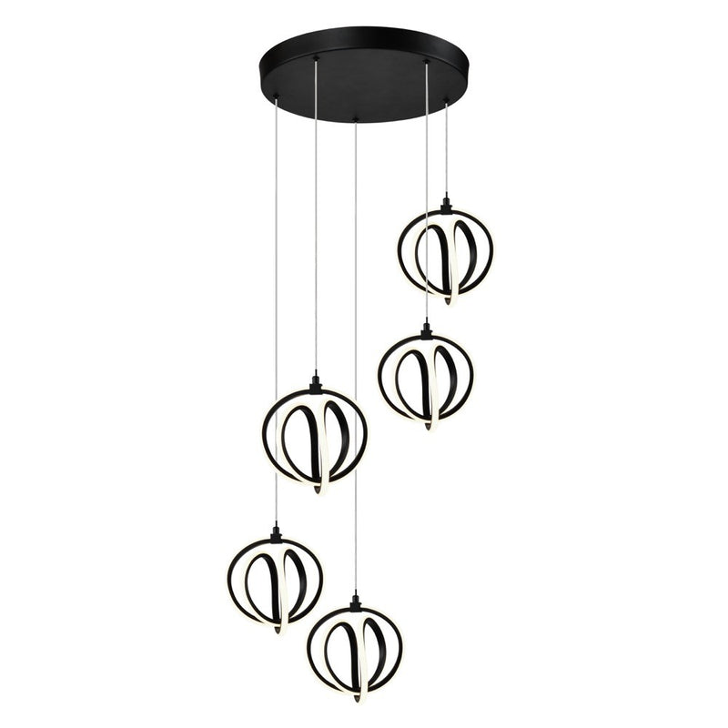 Artcraft AC6735BK LED Chandelier, Black