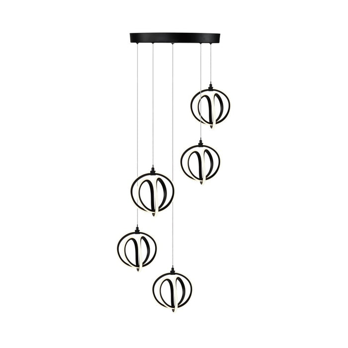 Artcraft AC6735BK LED Chandelier, Black