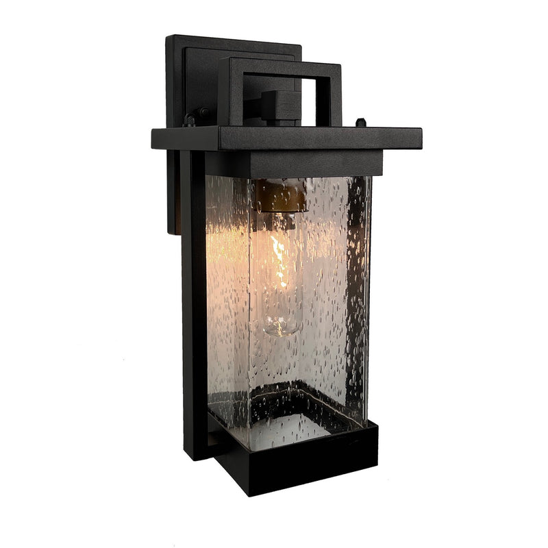 Artcraft AC8021BK One Light Outdoor Wall Sconce, Matte Black