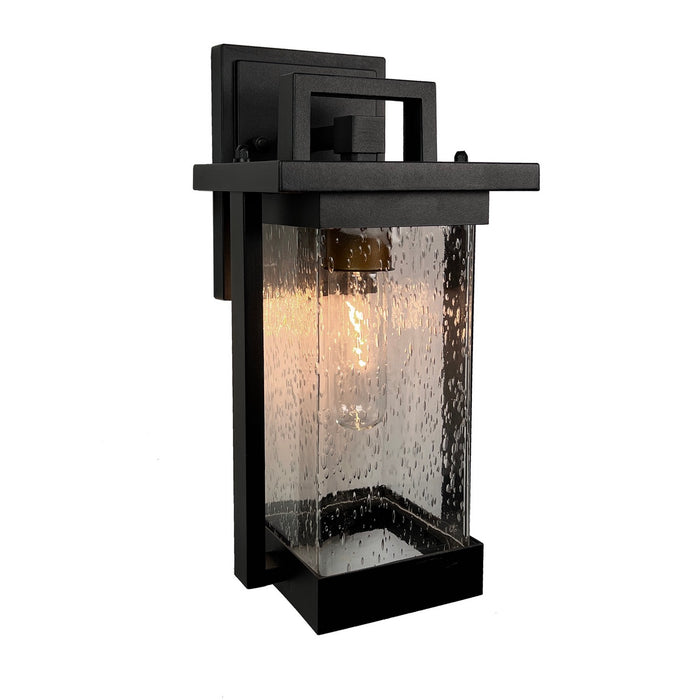 Artcraft AC8021BK One Light Outdoor Wall Sconce, Matte Black