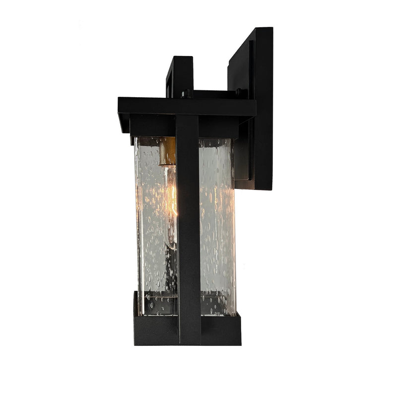 Artcraft AC8021BK One Light Outdoor Wall Sconce, Matte Black