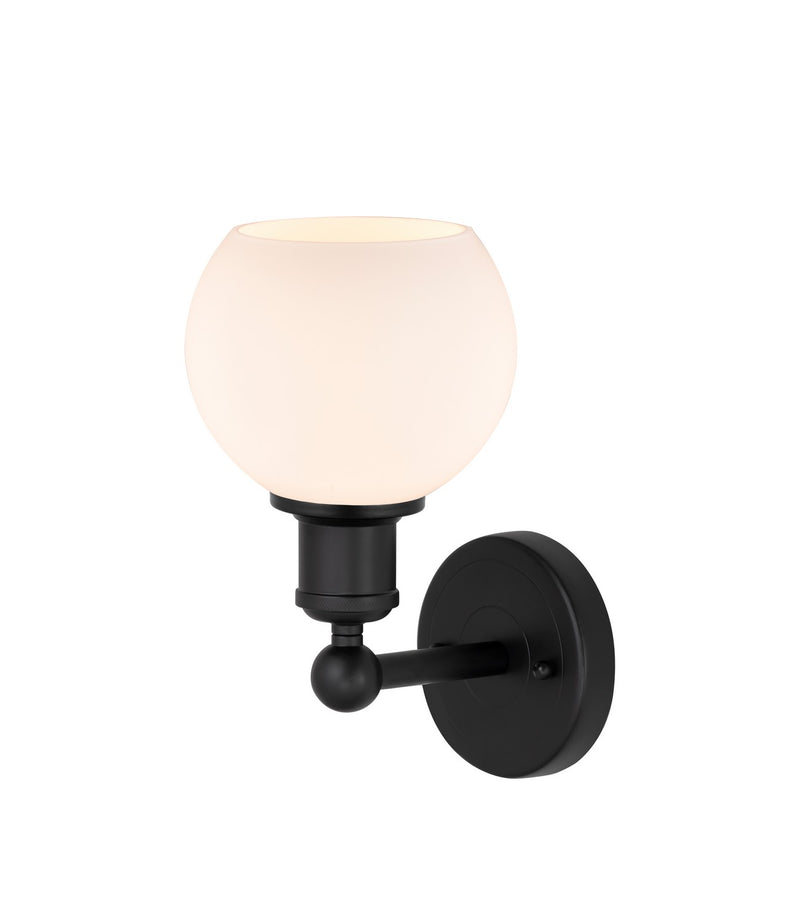 Innovations 616-1W-BK-G121-6 One Light Wall Sconce, Matte Black