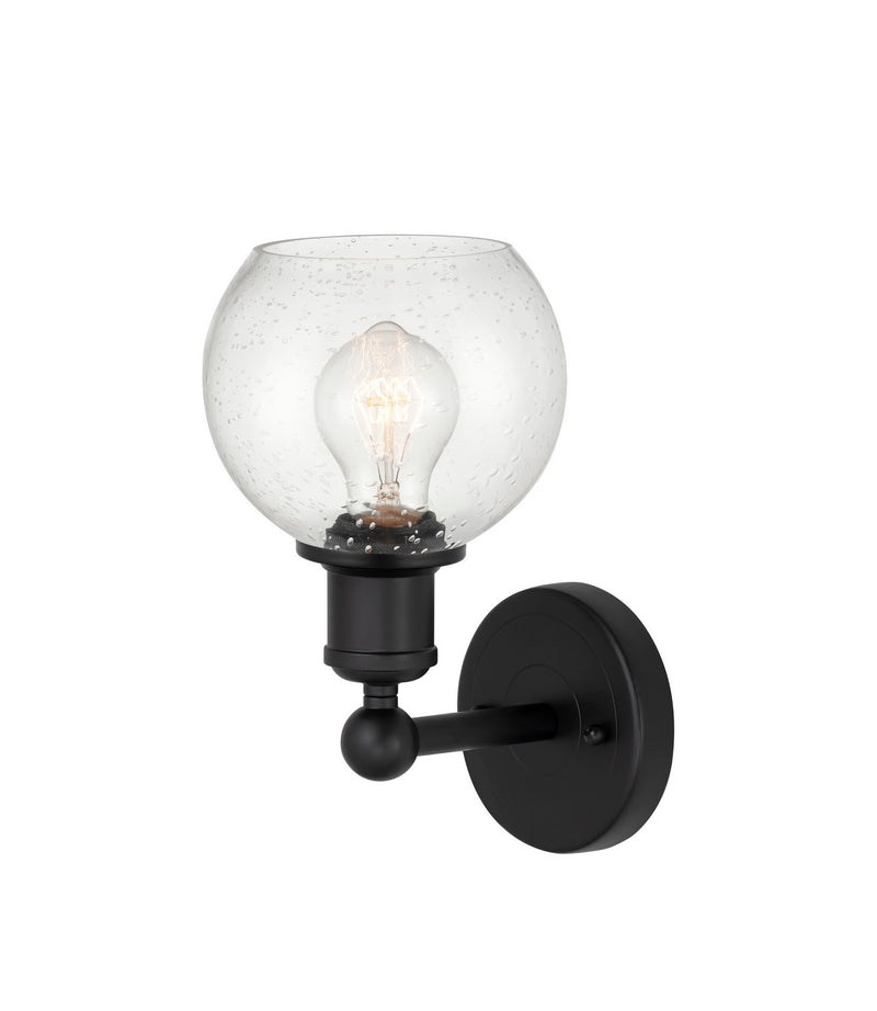 Innovations 616-1W-BK-G124-6 One Light Wall Sconce, Matte Black