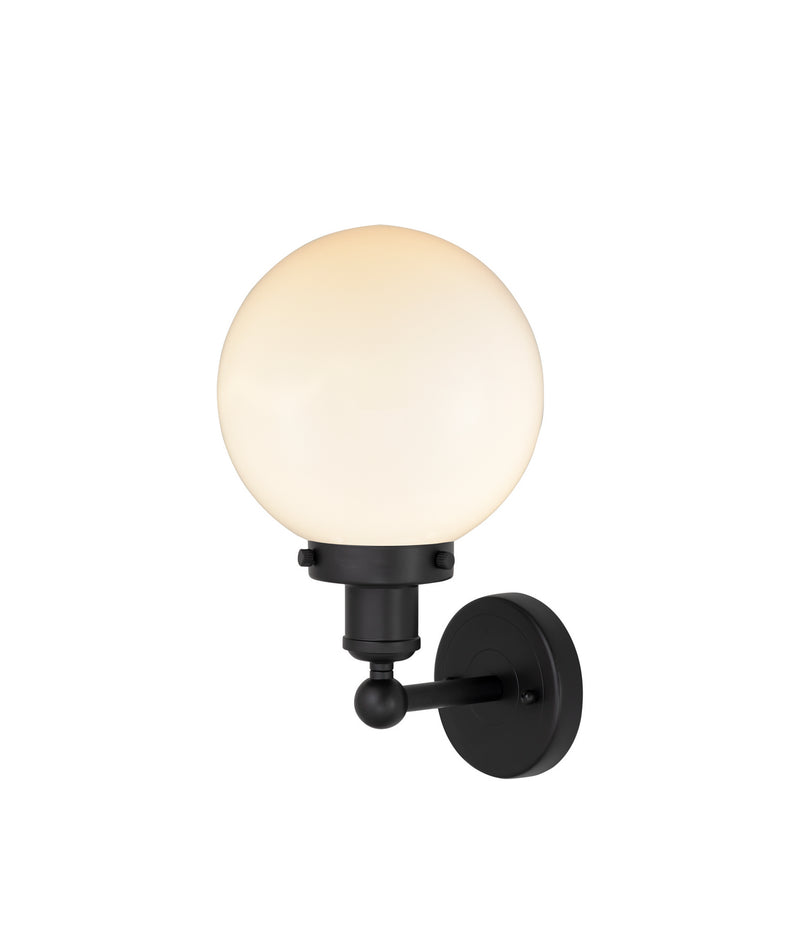 Innovations 616-1W-BK-G201-8 One Light Wall Sconce, Matte Black