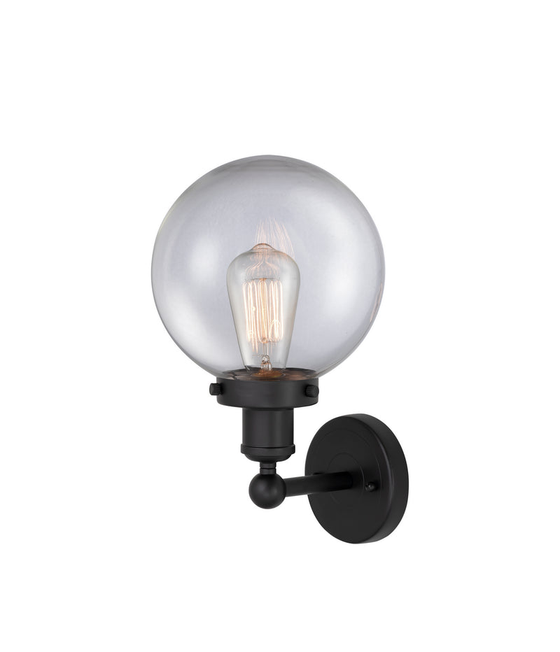 Innovations 616-1W-BK-G202-8 One Light Wall Sconce, Matte Black
