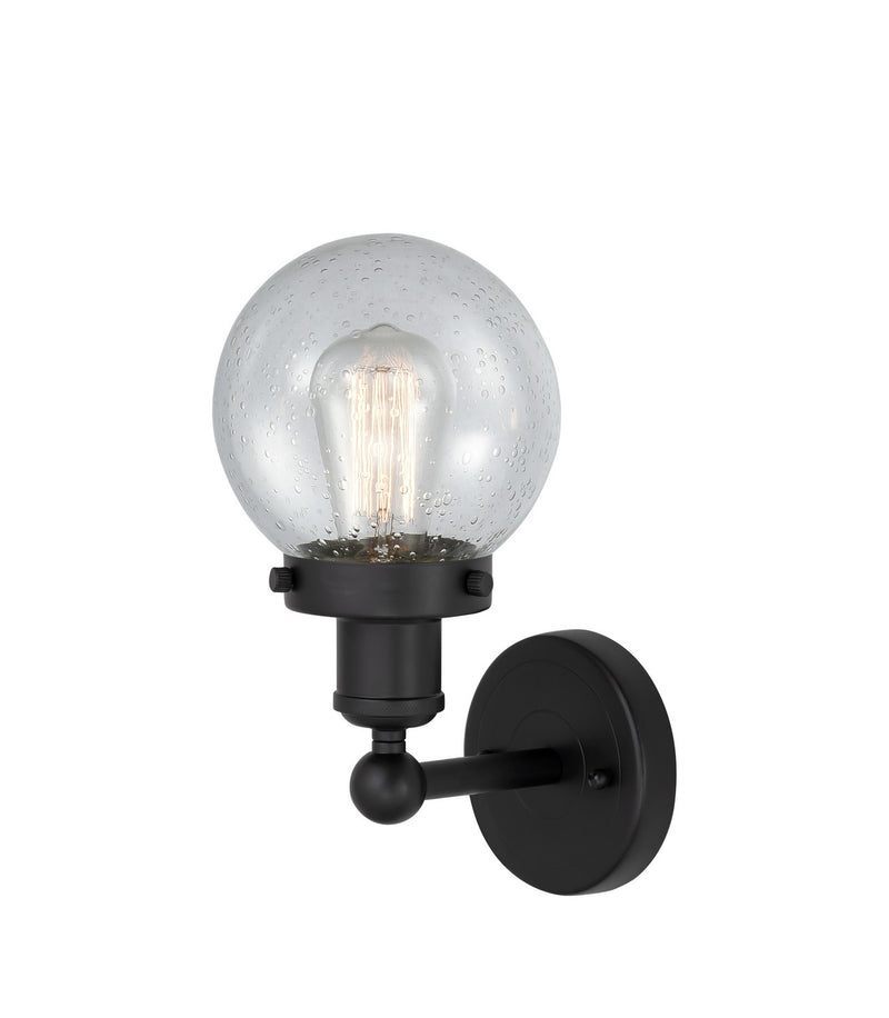 Innovations 616-1W-BK-G204-6 One Light Wall Sconce, Matte Black