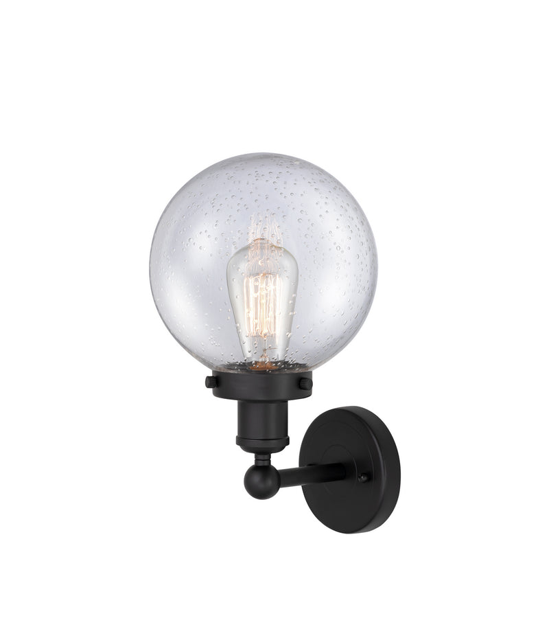 Innovations 616-1W-BK-G204-8 One Light Wall Sconce, Matte Black